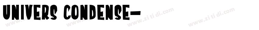 univers Condense字体转换